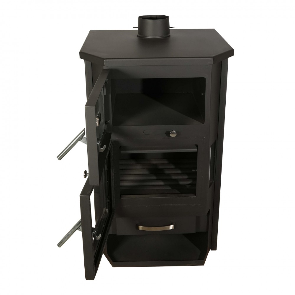 Salamandra a lenha para aquecimento central com forno Horvat Feniks RNE, 26 kW | Salamandras a lenha para aquecimento central | Salamandras a lenha |