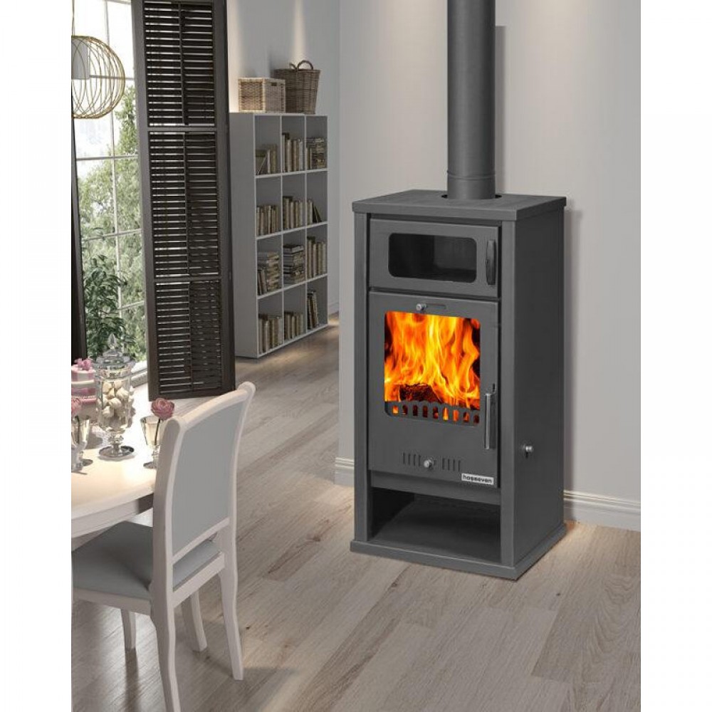 Salamandra a lenha com forno Balkan Energy Troy, 7.8kW | Salamandras a lenha com ventilação | Salamandras a lenha |