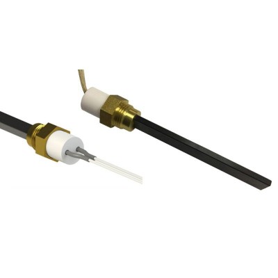 Resistência para salamandra a pellets Eco Spar, BURNiT, Adler, AMG, Ecoteck e outros, comprimento total 126mm, 120W a 24V - Resistências para salamandrs a pellets