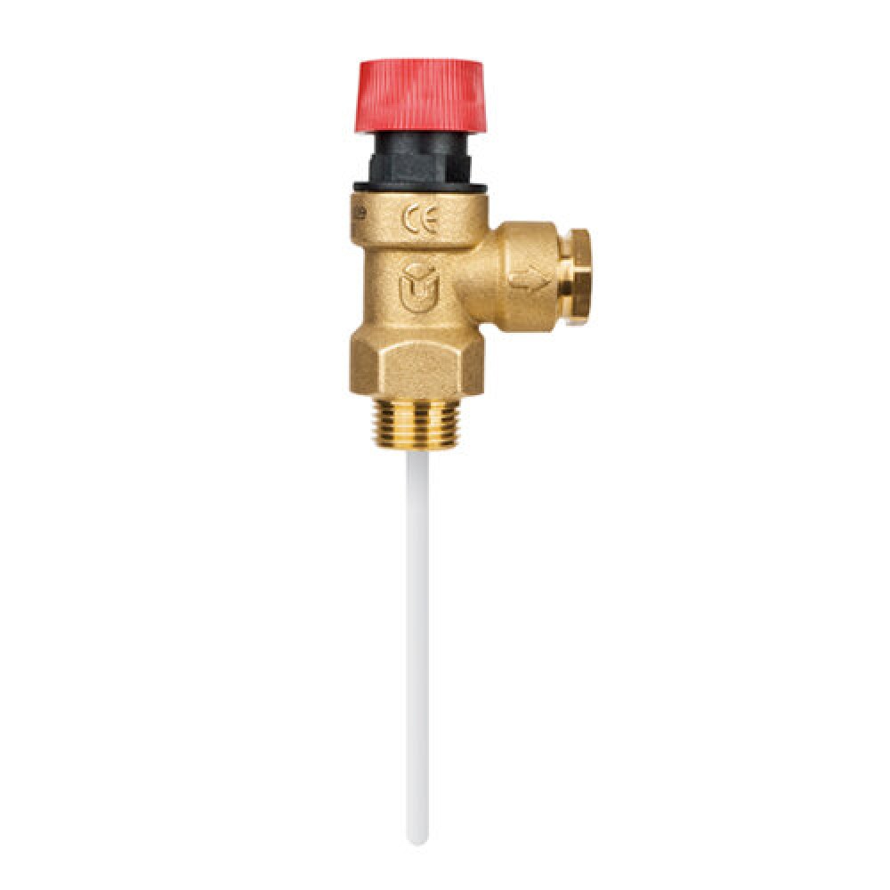 Temperatura e pressão da válvula de segurança de função dupla, tamanho ⌀18 x 1/2" | Safety valves | Safety Devices |