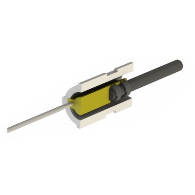 Resistência para salamandra a pellets Eco Spar, BURNiT e outros, comprimento total 65mm, 95W a 24V - Resistências para salamandrs a pellets