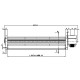 Ventilador tangencial com Ø45 mm, Vazão 165 m³/h | Ventiladores e sopradores | Peças de salamandra a pellets |