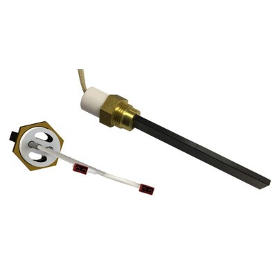 Resistência para salamandra a pellets Eco Spar, BURNiT, ComfortBilt e outros, comprimento total 123mm, 120W a 24V - Resistências para salamandrs a pellets