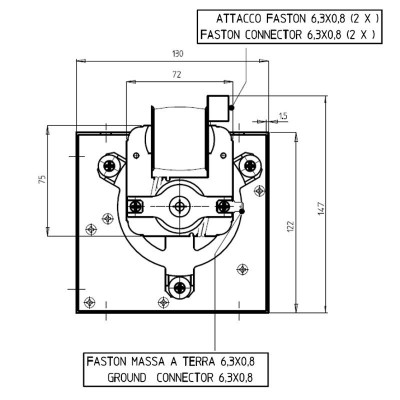 Ventilador tangencial para salamandras a pellets Siderose outros, com Ø80 mm, Vazão 305 m³/h - Fergas