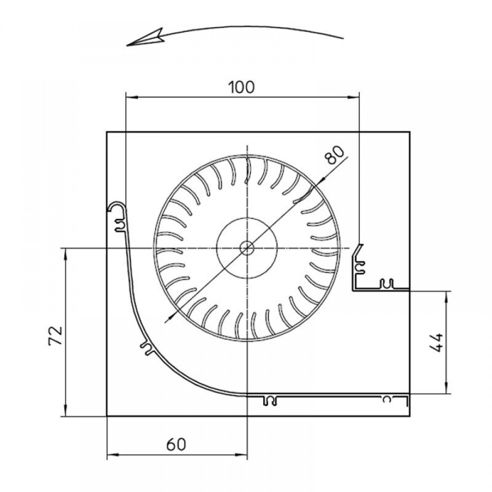 Ventilador tangencial Fergas para salamandras Cadel e outras com Ø80 mm, Caudal 305 m³/h | Ventiladores e sopradores | Peças de salamandra a pellets |
