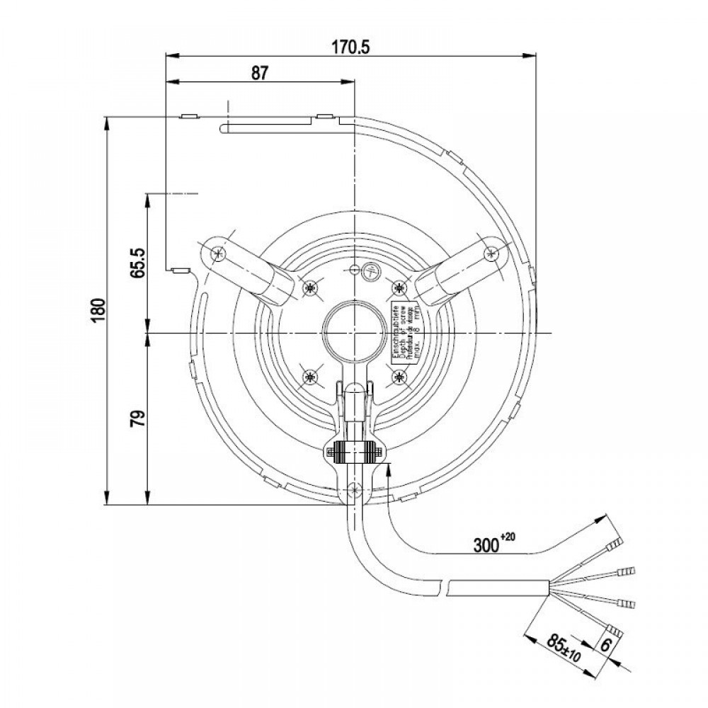 Ventilador centrífugo EBM para salamandras Clam e outras, caudal 640 m³/h | Ventiladores e sopradores | Peças de salamandra a pellets |