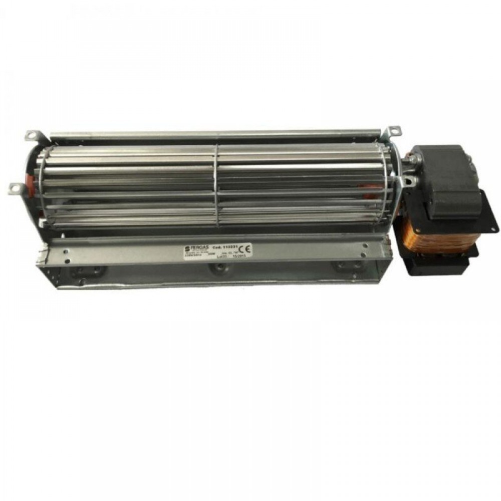 Ventilador tangencial Fergas para pellet Ecoteck, Karmek One, Ravelli e outros com Ø60 mm, Vazão 220 m³/h | Ventiladores e sopradores | Peças de salamandra a pellets |