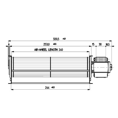 Ventilador tangencial Fergas para pellet Ecoteck, Karmek One, Ravelli e outros com Ø60 mm, Vazão 220 m³/h - Produtos para comparar
