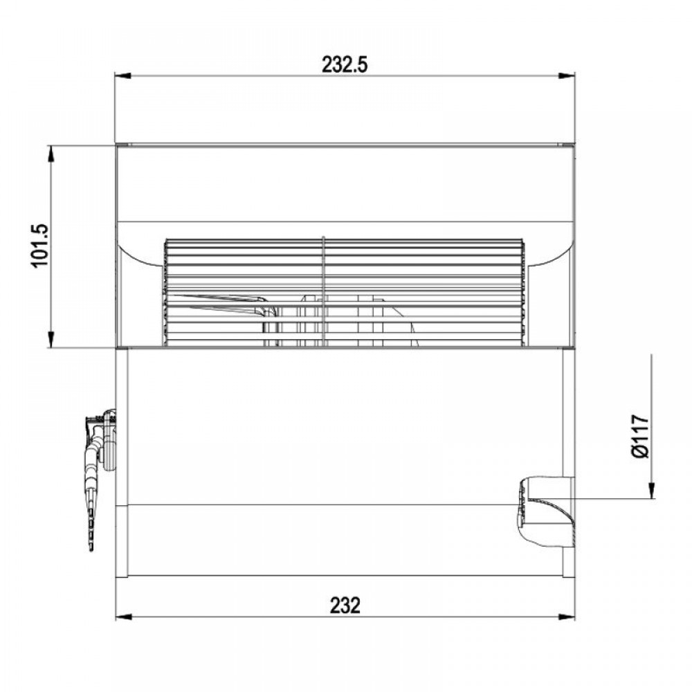 Ventilador centrífugo EBM para salamandras a pellets, caudal 800 m³/h | Ventiladores e sopradores | Peças de salamandra a pellets |