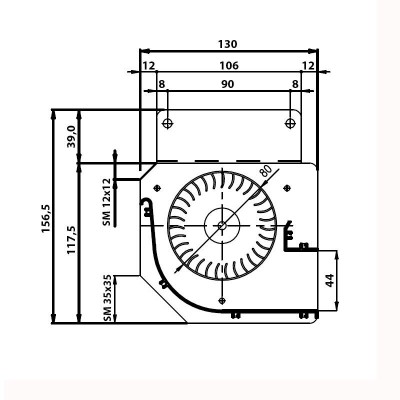 Ventilador tangencial Fergas para salamandras a pellets Edilkamin e outras com Ø80 mm, Caudal 410 m³/h - Produtos para comparar