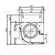 Ventilador tangencial Fergas para salamandras a pellets Edilkamin e outras com Ø80 mm, Caudal 410 m³/h | Ventiladores e sopradores | Peças de salamandra a pellets |