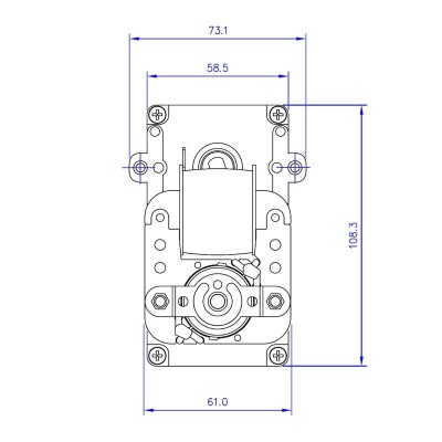 Motorredutor de eixo oco Mellor KB1008 5RPM para fogão a pellets Cadel, Deville, Eurofiamma, Eurostek, Italiana Camini, Karmek One, Zibro, Puros, Qlima, Italflame, Tecnoflam, Bestfire, TMC, MG, Ambiente e Calore, Fair, King Fire, Mecatech e outros - Peças de salamandra a pellets