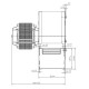 Ventilador centrífugo EBM para salamandras a pellets, caudal 95 m³/h | Ventiladores e sopradores | Peças de salamandra a pellets |