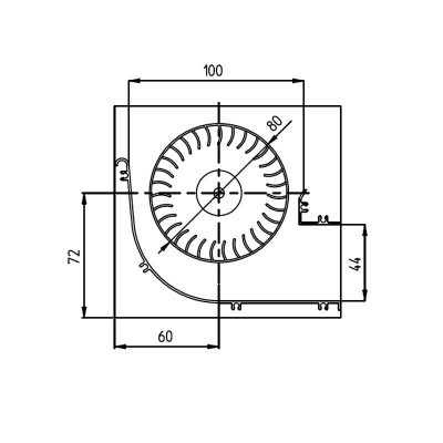 Ventilador tangencial com Fergas para salamandras a pellets Eva Calor, Prisma e outros, Ø80 mm, Caudal 251-302 m³/h - Produtos para comparar
