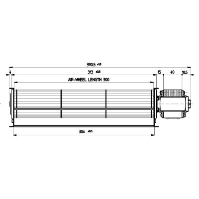 Ventilador tangencial Fergas para salamandras Cadel, Edilkamin e outras com Ø60 mm, Caudal 255 m³/h - Fergas