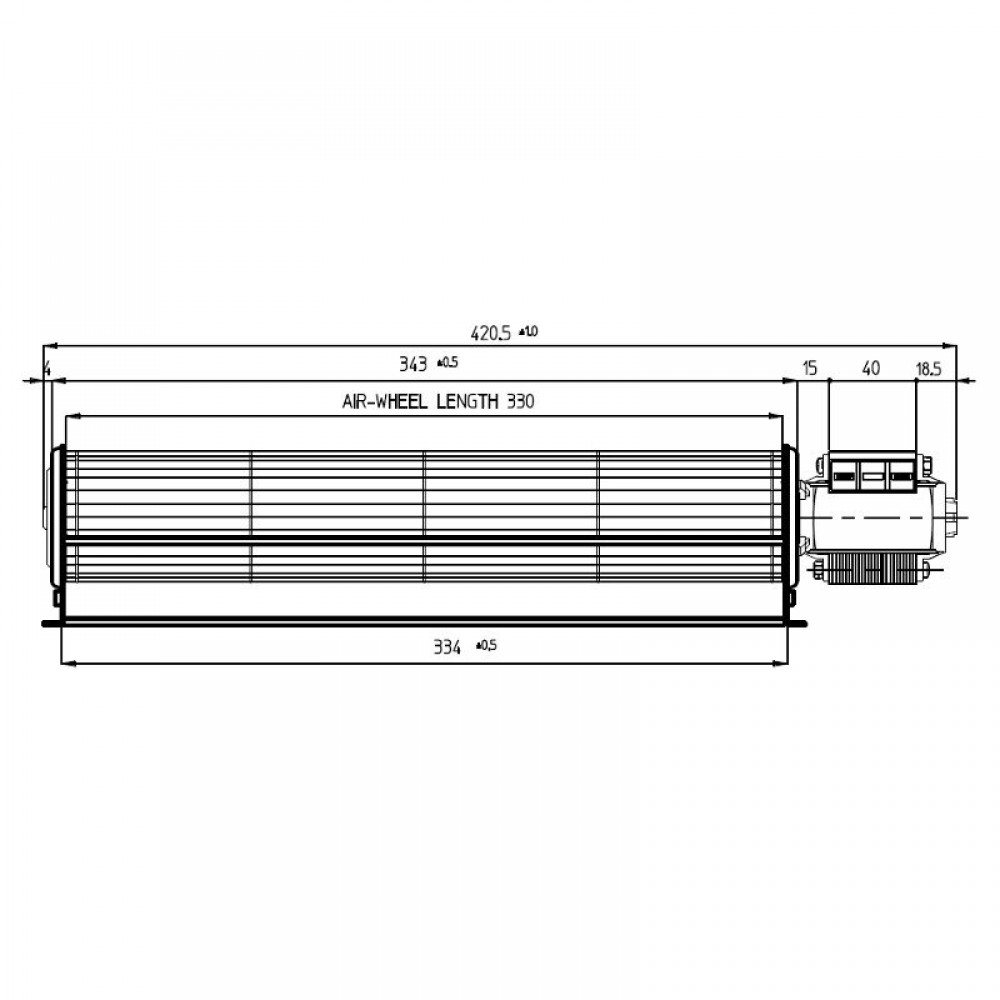 Ventilador tangencial Fergas para salamandras Ecoforest e outras com Ø60 mm, Caudal 256 m³/h | Ventiladores e sopradores | Peças de salamandra a pellets |