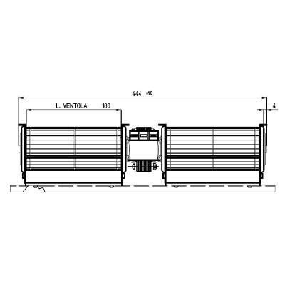 Ventilador duplo fluxo cruzado Fergas para salamandras a pellets Cadel, Ravelli, Edilkamin e outros, com Ø60 mm, caudal 168 m³/h, 360 mm - Produtos para comparar