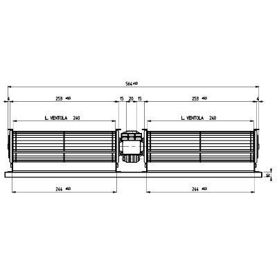 Ventilador duplo de fluxo cruzado para salamandras a pellets Cadel, Ravelli, Edilkamin e outros, com Ø60 mm, fluxo 168 m³/h - Produtos para comparar