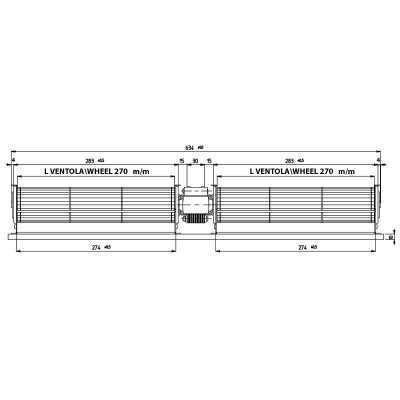 Ventilador duplo fluxo cruzado Fergas para salamandras a pellets Edilkamin, Ecoteck, Ravelli e outros, Ø60 mm, caudal 248 m³/h - Produtos para comparar