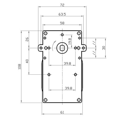 Motorredutor de eixo oco Kenta K9117157, 5RPM para salamandra Cadel, Deville, Eurofiamma, Italflame, Karmek One, Puros, Qlima, Zibro, Eurostek, Ambiente e Calore, Bestfire, Eurostek, Fair, Italiana Camini, King Fire, Mecatech, MG, Puros, Tecnoflam, TMC e outros - Peças de salamandra a pellets