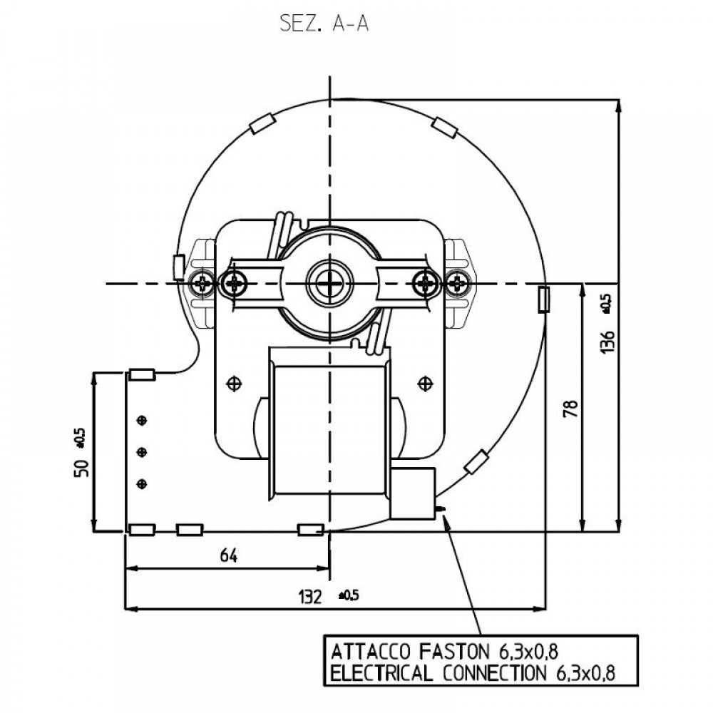 Ventilador centrífugo Fergas para salamandras Eva Calor, Prisma, Sicalor, Ecoforest e outros, caudal 420 m³/h | Ventiladores e sopradores | Peças de salamandra a pellets |
