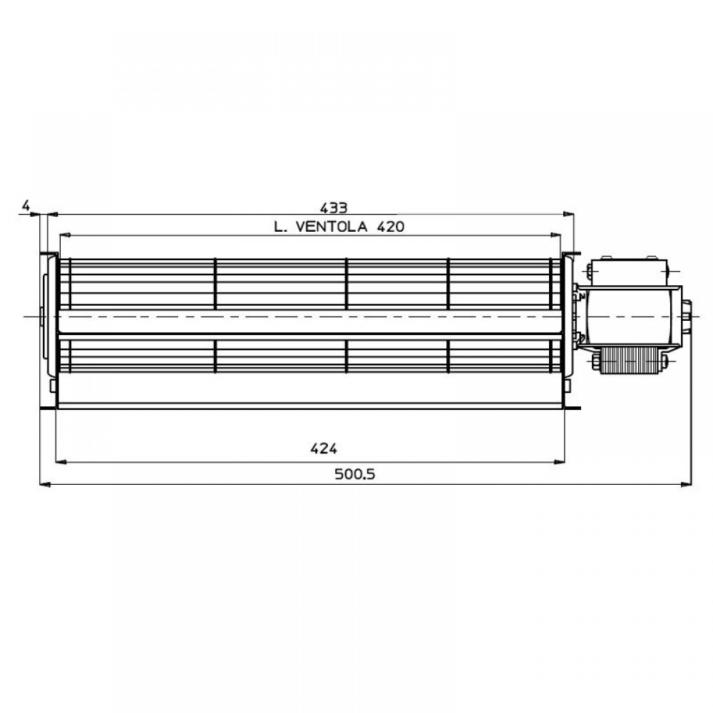 Ventilador tangencial Fergas para salamandras a pellets Deville com Ø60 mm, Caudal 280 m³/h | Ventiladores e sopradores | Peças de salamandra a pellets |