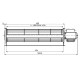 Ventilador tangencial Fergas para salamandras a pellets Deville com Ø60 mm, Caudal 280 m³/h | Ventiladores e sopradores | Peças de salamandra a pellets |