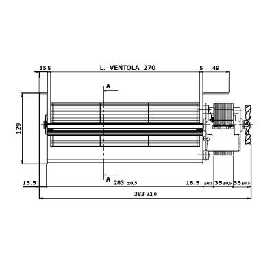 Ventilador tangencial Fergas para salamandras a pellets Edilkamin e outras com Ø80 mm, Caudal 337 m³/h - Produtos para comparar