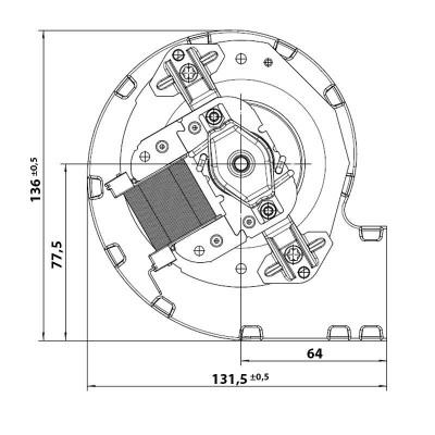 Ventilador centrífugo EBM para salamandras a pellets Anselmo Cola, Cadel, Edilkamin, MCZ, La Nordica, Caminetti Montegrappa, Palazzetti, Sicalor e outros, vazão 210 m³/h - Produtos para comparar
