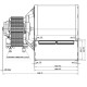 Ventilador centrífugo EBM, vazão 210 m³/h | Ventiladores e sopradores | Peças de salamandra a pellets |