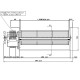 Ventilador tangencial Fergas para Edilkamin, Italiana Camini e outros com Ø80 mm, Vazão 337 m³/h | Ventiladores e sopradores | Peças de salamandra a pellets |