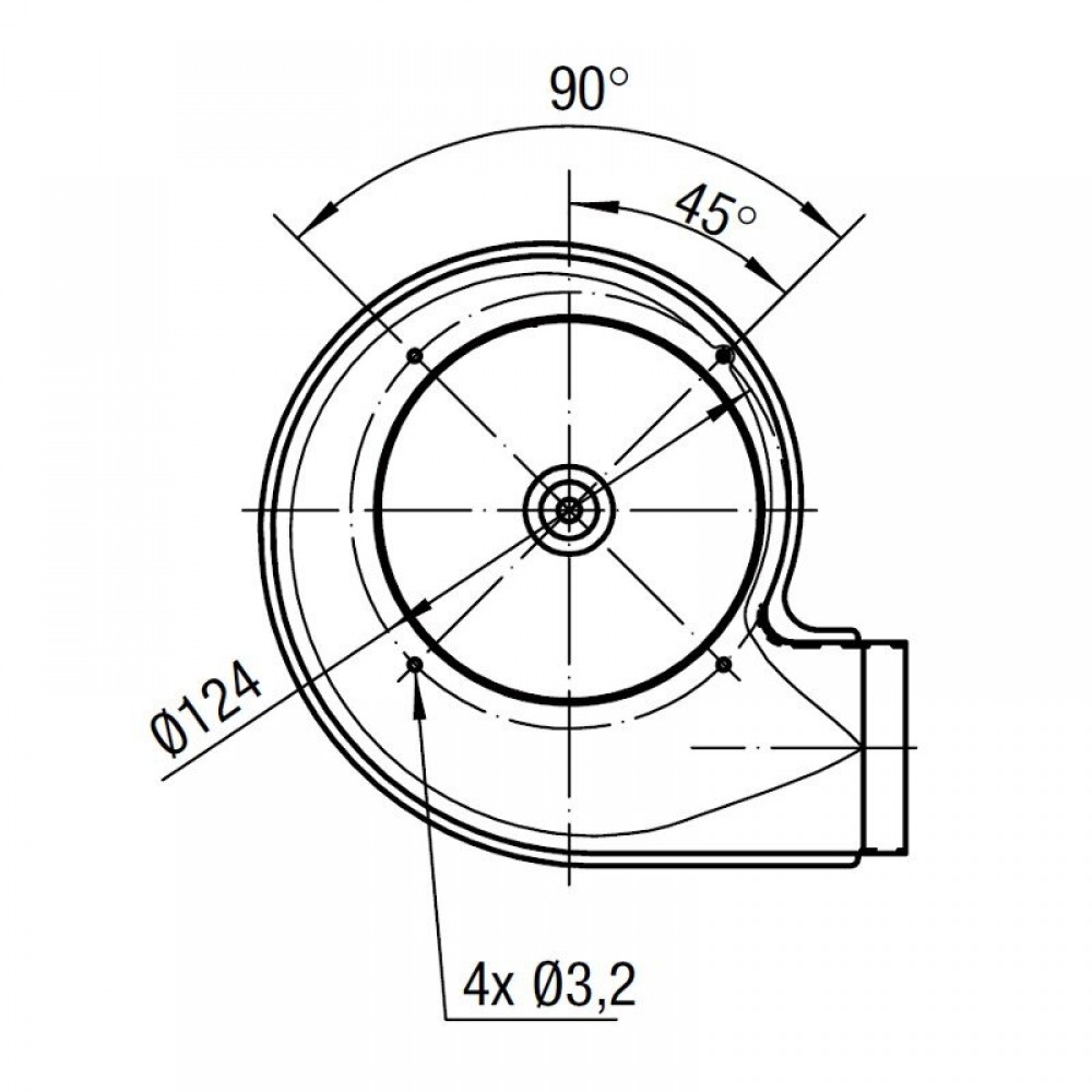 Extrator de fumos EBM para salamandras a pellets Palladio, Caudal máximo 170 m³/h | Ventiladores e sopradores | Peças de salamandra a pellets |