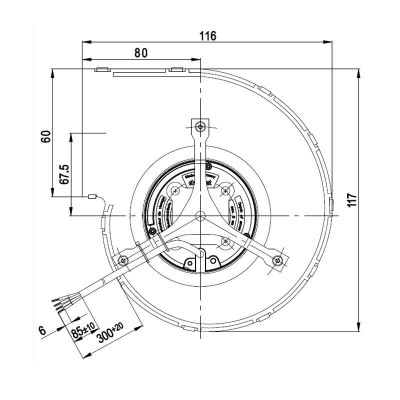 Ventilador centrífugo EBM para estufas de pellets Anselmo Cola, Cadel, Deville, Edilkamin, Evacalor, Ferroli, MCZ, Moretti Design, La Nordica, Palazzetti, Sicalor e outros, vazão 390 m³/h - Produtos para comparar