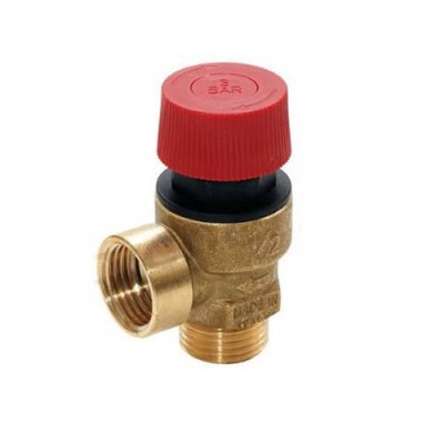 Válvula de alívio de pressão de diafragma, tamanho 1/2"F х 1/2"М 3,0 bar - Aquecimento central
