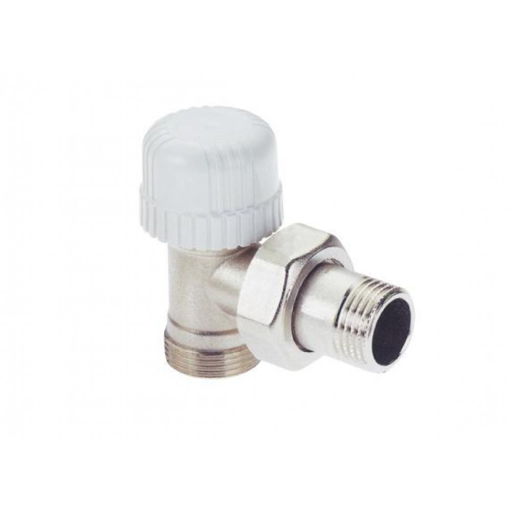 Válvula para radiador angulada ICMA 770 para cabeça termostática (M28x1,5), para adaptador ICMA 90/100 (M24x1,5)