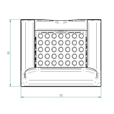 Queimador em ferro fundido para salamandra a pellets, 118 x 99mm - Queimador para salamandras a pellets