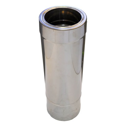 Tubo de combustão telescópico de parede dupla, aço inoxidável AISI 304, reto, isolado, comprimento 51 - 90 cm, Ф80-130 - Ф300-350 - Chaminé de parede dupla