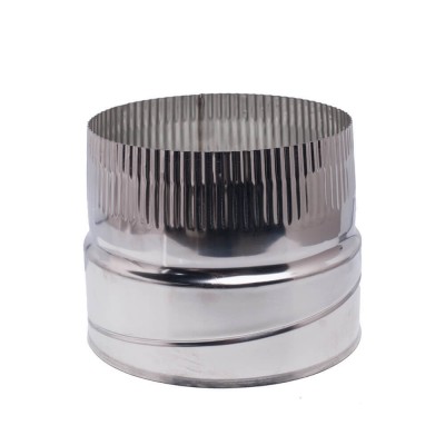 Adaptador de chaminé para tubo flexível, aço inoxidável AISI 304, macho, Ф80-Ф300 - Tubos para salamandra a pellets