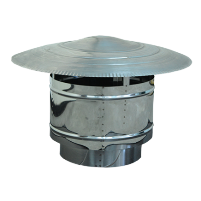Chapéu de chaminé de parede dupla, em aço inoxidável, diâmetro Φ80-Ф350 - Chapéus de chaminé