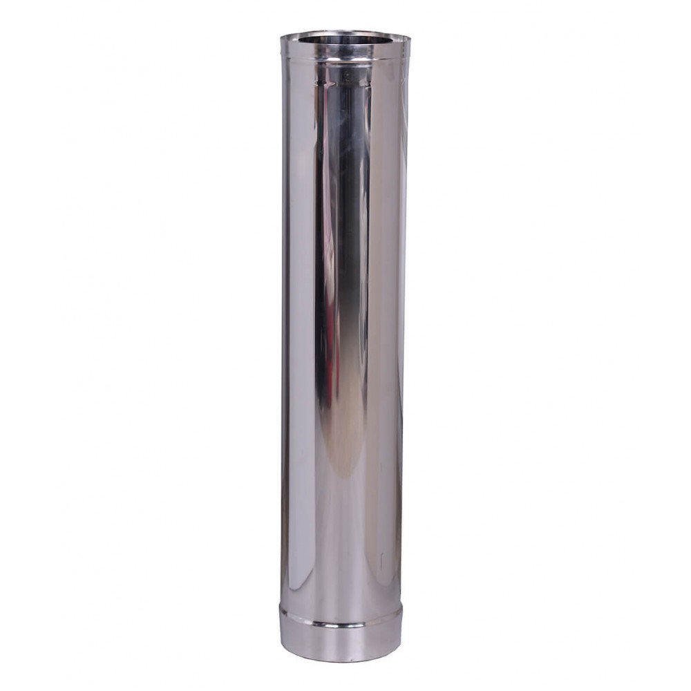 Tubo de combustão de parede dupla, aço inoxidável AISI 304, reto, isolado, 1m, Ф100-150 | Chaminé de parede dupla | Chaminés |