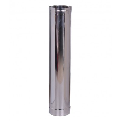 Tubo de combustão de parede dupla, aço inoxidável AISI 304, reto, isolado, comprimento 0,5m, Ф80-130 - Ф350-500 - Chaminé de parede dupla