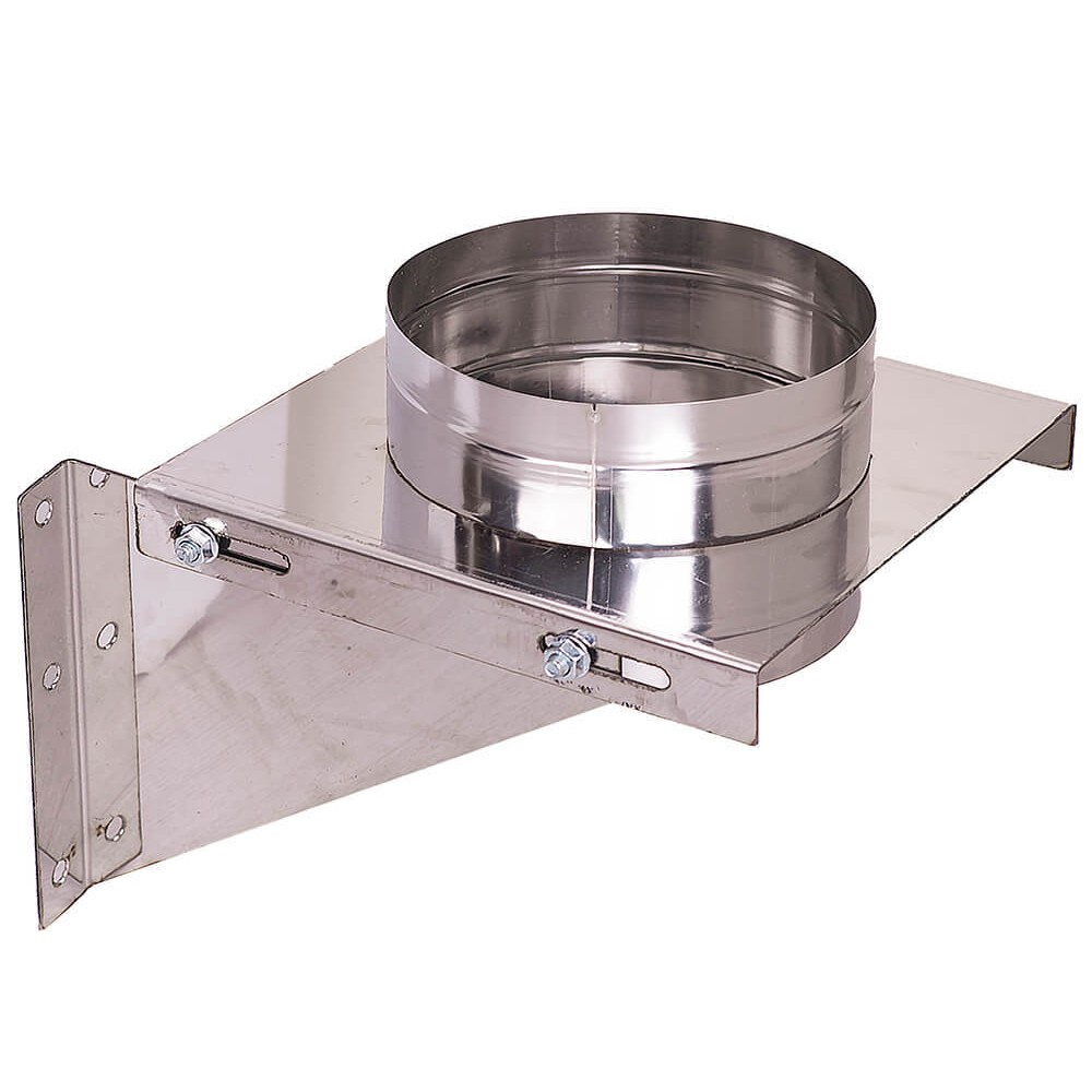 Abraçadeira de chaminé / Suporte de parede ajustável, aço inoxidável AISI 304, Ф150