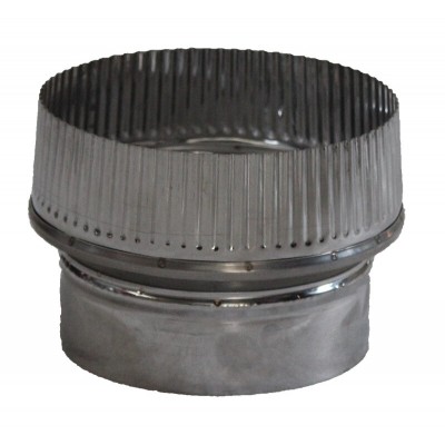 Adaptador de chaminé para salamandras a pellets de aço inoxidável Ø80-130 - Chaminés