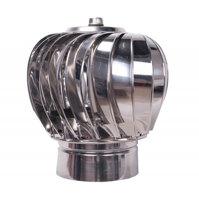 Chapéu de chaminé giratório Aspiromatic T200, em aço inoxidável AISI 304, diâmetro Ф130-Ф350 - Chapéu de chaminé rotativo