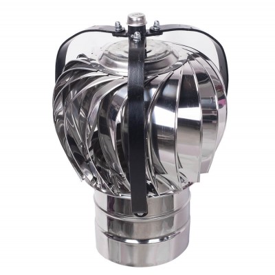 Chapéu de chaminé giratório Aspiromatic T400, em aço inoxidável AISI 304, diâmetro Ф130-Ф350 - Chapéu de chaminé rotativo