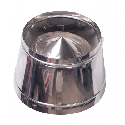 Chapéu de chaminé francês com malha anti-faíscas, em aço inoxidável AISI 304, diâmetro Ф230 - Chapéus de chaminé