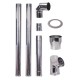 Kit chaminé para salamandra a pellets, aço inox AISI 304, 80-130mm | Kit Chaminé | Chaminés |