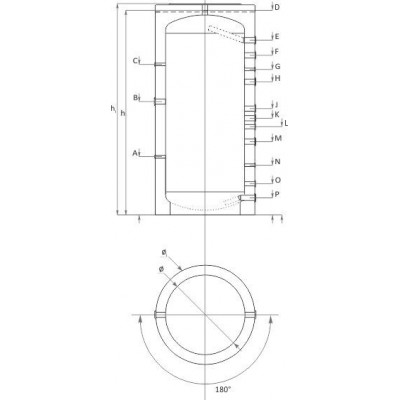 Buffer Tank Sunsystem, Model P 1500, Capacity 1500L, Industrial Vessel - Produtos para comparar