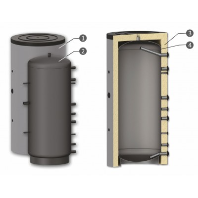 Buffer Tank Sunsystem, Model P 2000, Capacity 2000L, Industrial Vessel - Produtos para comparar