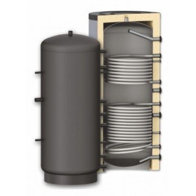 Depósito de inércia / Acumulador de inercia Sunsystem, Model PR2 300, Recipiente com capacidade de 300L, E duas bobinas de troca térmica - Depósitos de inércia / Acumuladores Inercia